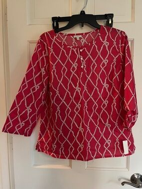 Talbots Rope-Print Top